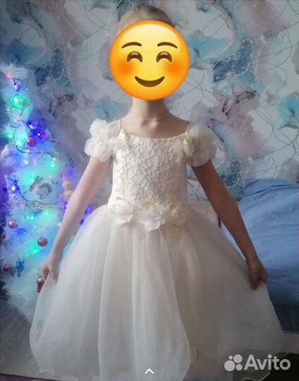 Платье новогоднее с шубкой