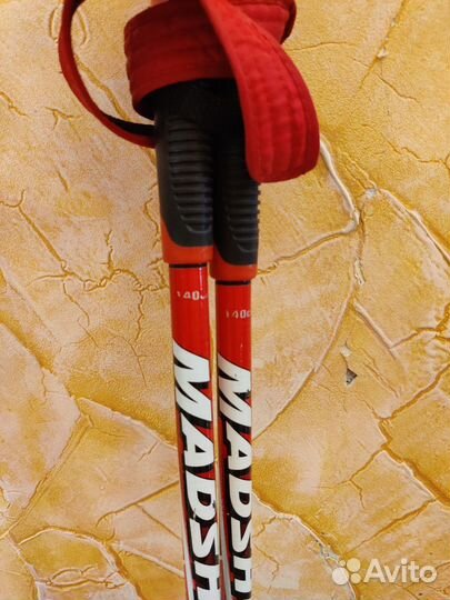 Лыжи беговые Madshus 200 см + лыжные палки 140 см
