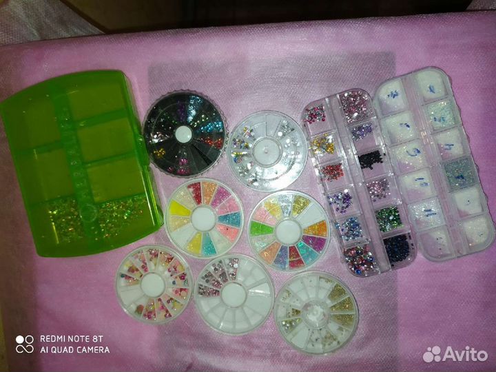 Стразы для ногтей, песочек