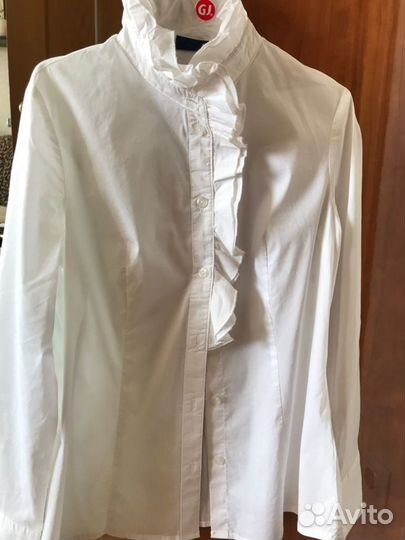 Рубашка белая нарядная для девочки 152