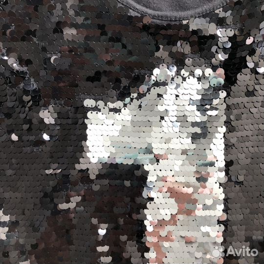 Блестящая майка с пайетками р. S