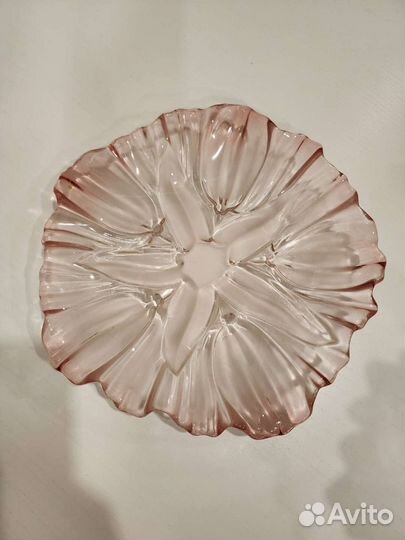 Стеклянная конфетница и блюдо Германия