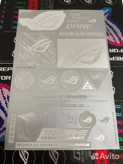 Наклейки Asus Rog / брелки
