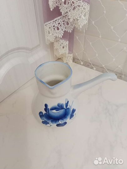 Молочник- турка Гжель