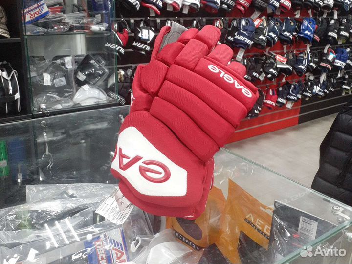 Хоккейные перчатки краги eagle talons 14 rd/wh