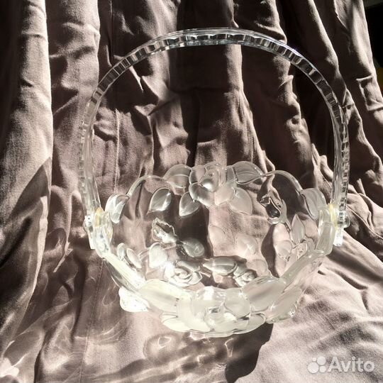 Ваза конфетница салатник хрусталь винтаж СССР