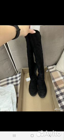 Сапоги 36-37 замшевые