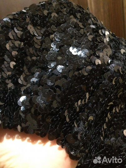 Берет вязаный пайетки