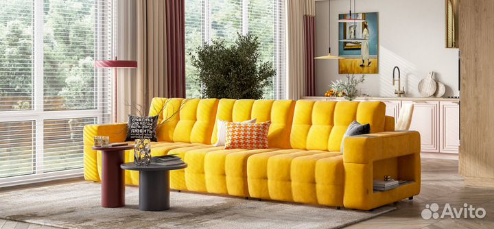 Диван boss.XO MAX велюр маст / wood Rock