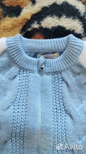 Комбинезон поддева вязаный 74-80