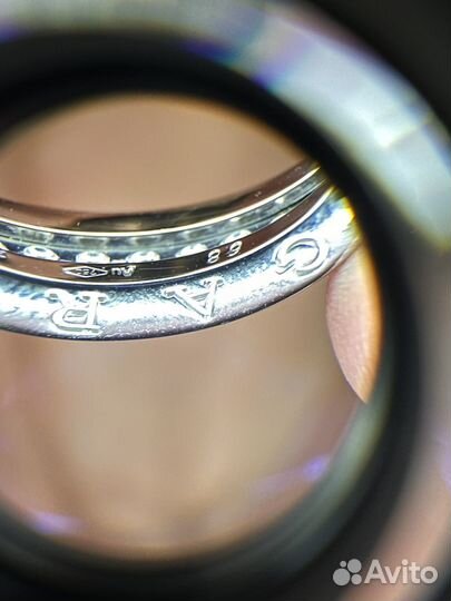 Кольцо bvlgari b zero с бриллиантовым паве