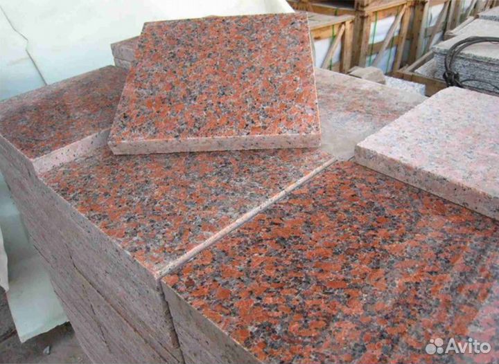 Гранитные плиты мощения Желтау опт, укладка