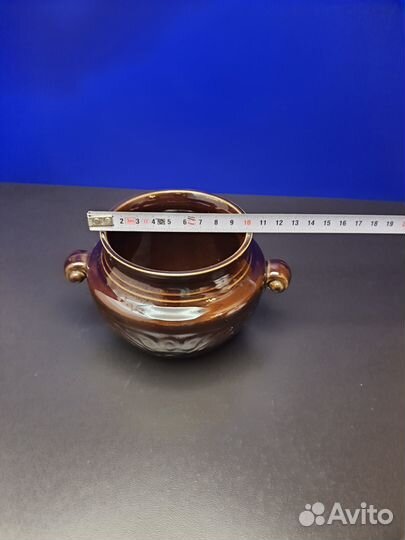 Винтажный керамический горшочек