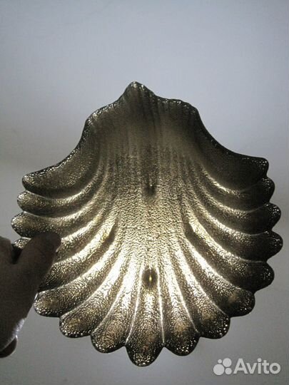 Ваза конфетница икорница цветное стекло СССР