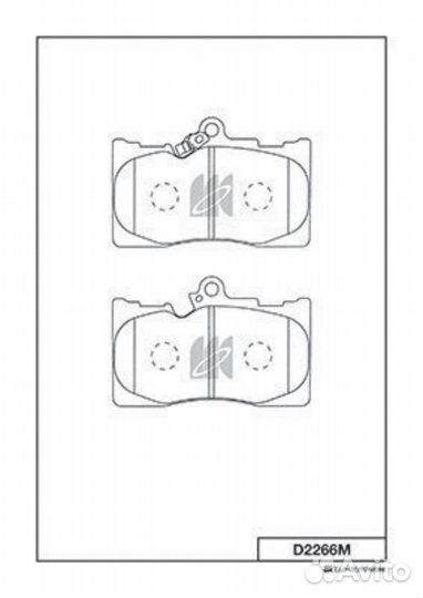Kashiyama D2266M Колодки тормозные перед