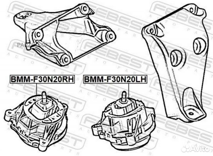 Febest bmmf30N20RH подушка двигателя правая (гидравлическая)