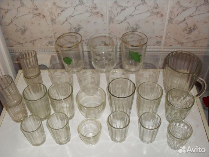 Стаканы. кружка пивная и стопки гр. из СССР