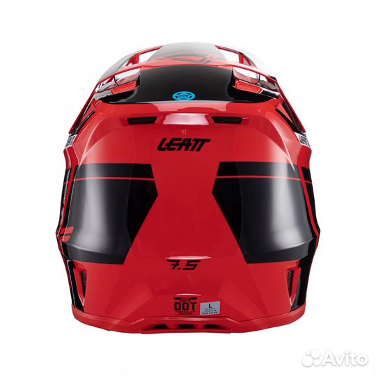 Kpocc-Эндypo Шлем Leatt Moto 7.5 Helmet Кit Rеd