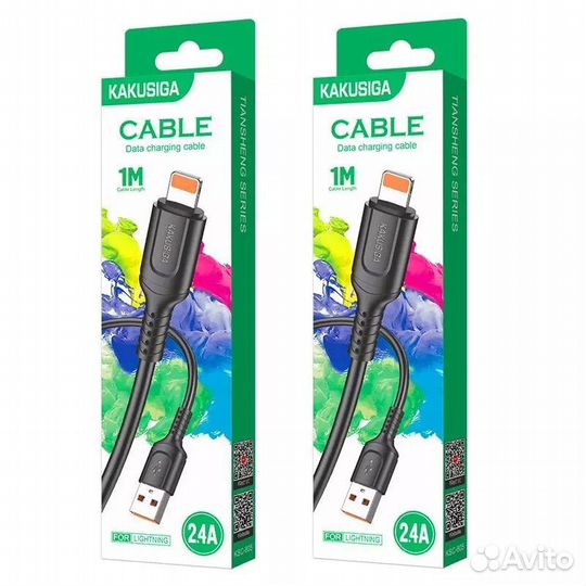 Кабель kakusiga KSC-805 lightning 2.4A Black