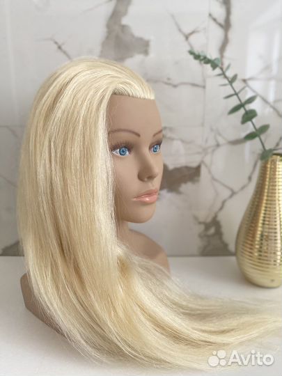 Голова манекен новый натуральные волосы болванка