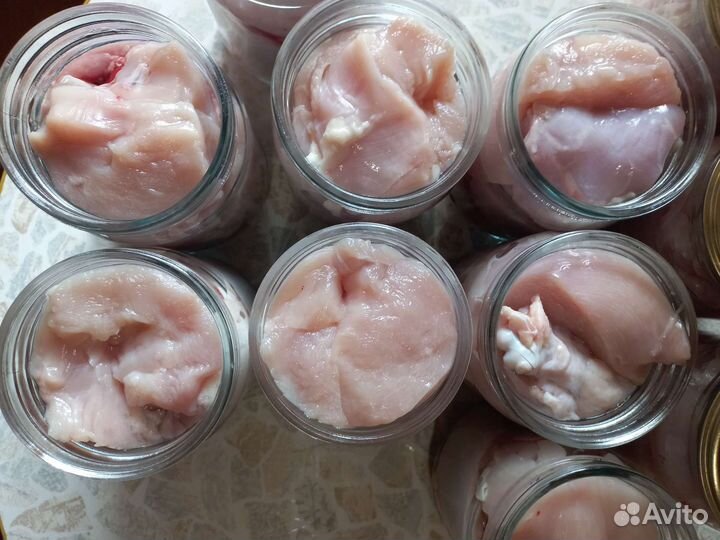 Тушенка куриная,свинная собственном соку