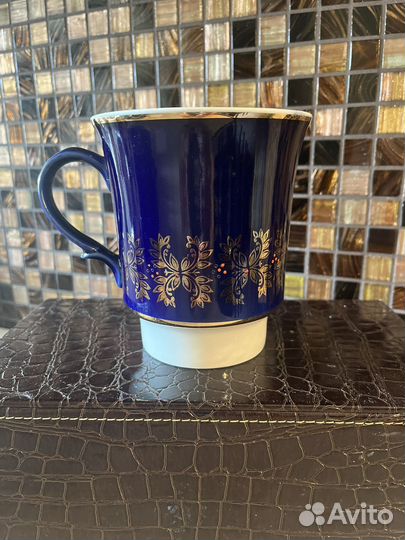 Бокал чашка кружка кобальт Довбыш СССР