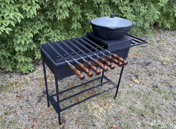 Мангал разборый 2 в 1 шашлык/плов 3мм