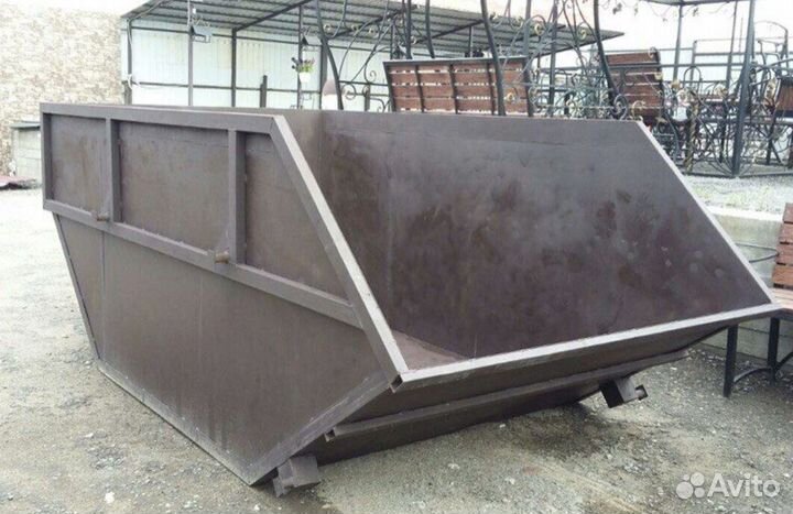 Бункеры для мусора, контеинер 8м3, серый