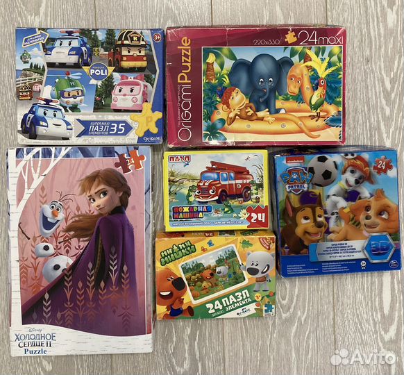 Пазлы для малышей пакетом puzzle