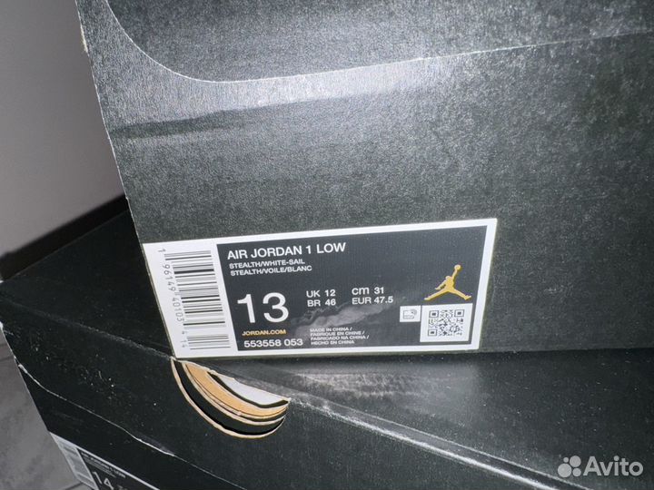 Кроссовки Nike air jordan 1 LOW US13 31cm