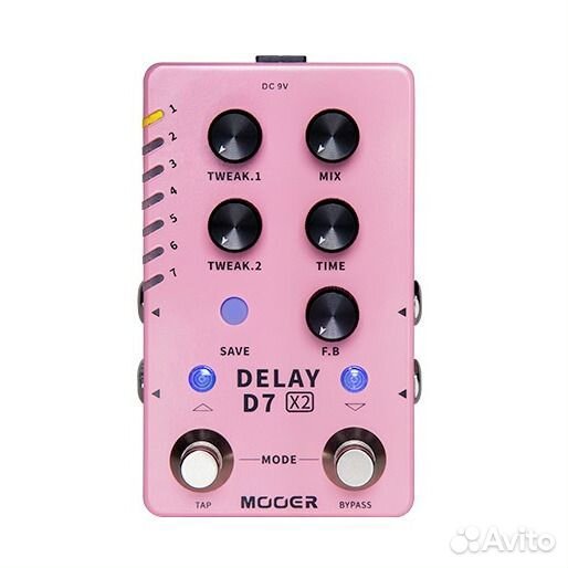 Педаль Mooer D7 Delay X2