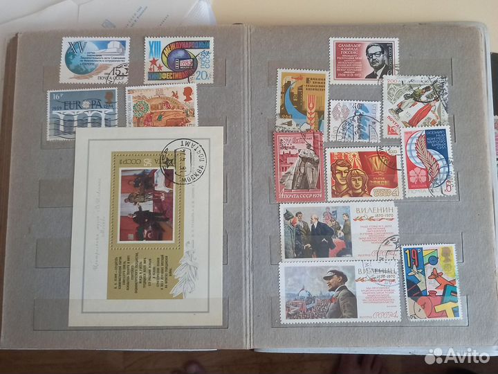 Марки в альбоме