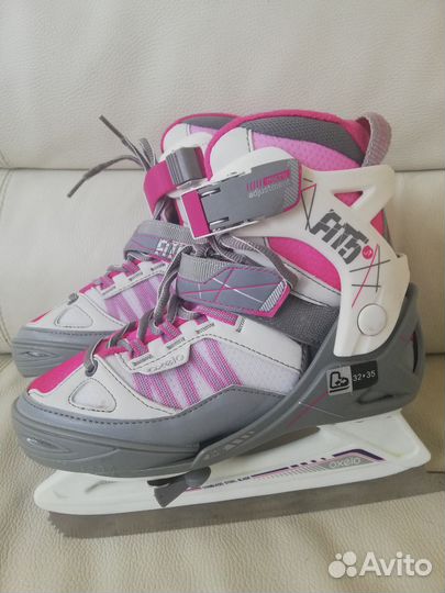 Коньки детские раздвижные размер 32-35