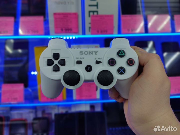 Геймпад PlayStation 3 (белый/беспроводной)