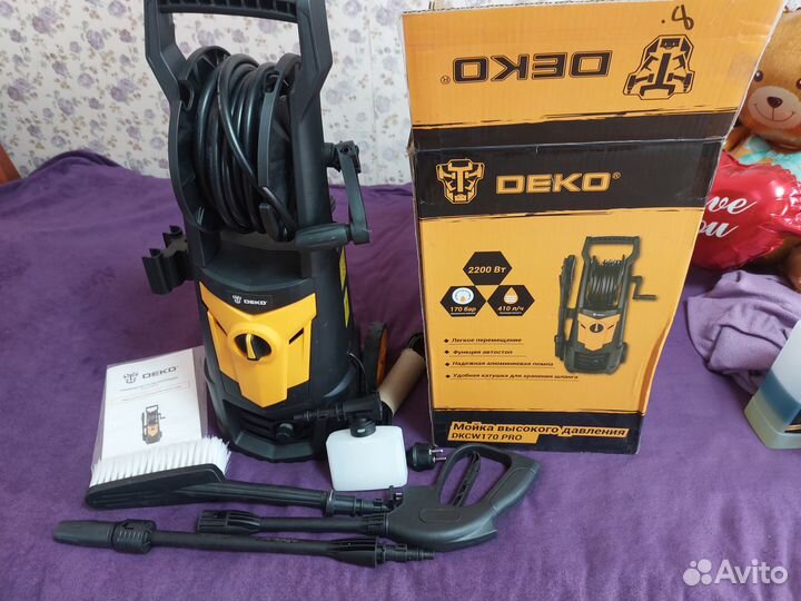 Мойка высокого давления deko dkcw170 PRO+Пенник