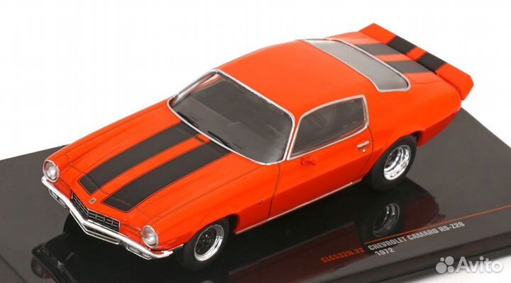 1/43 1972 Chevrolet Camaro RS-Z28 оранжевый Ixo
