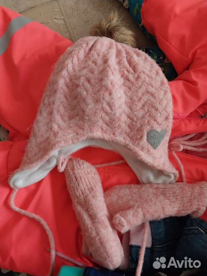 Комплект шапка и варежки