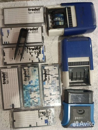 Самонаборный штамп, б/у -3 шт