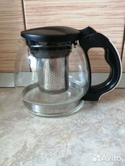 Чайник заварочный стеклянный, керамический