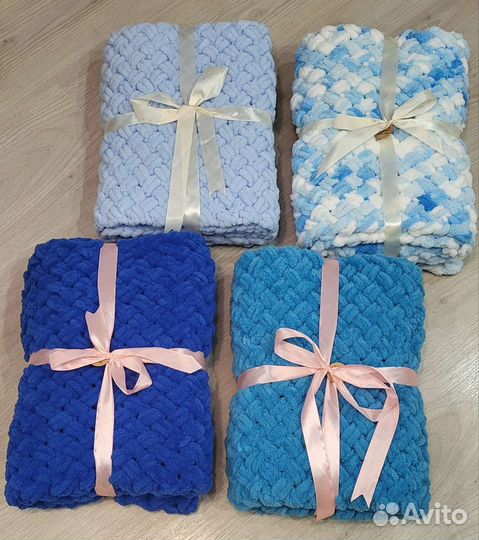 Плюшевый плед одеяло для новорождённого