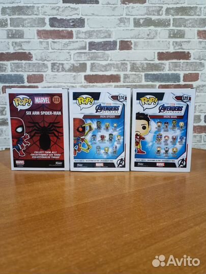 Funko POP Iron Man 529, Spider-Man 313, 574