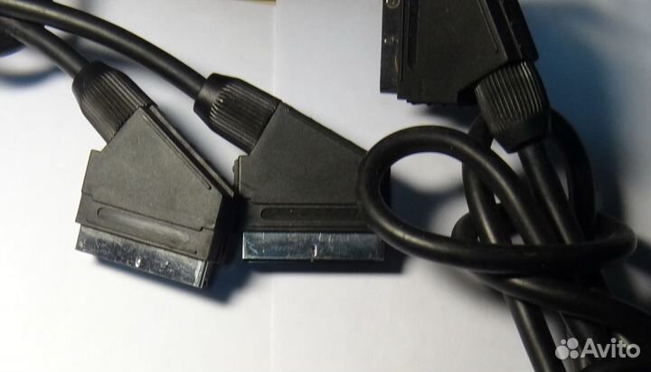 Кабель Скарт - Скарт черный хорошее состояние
