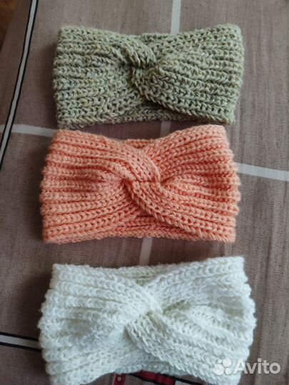 Повязка вязаная на голову
