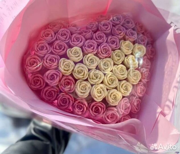 Шоколадный букет из роз,101 роза