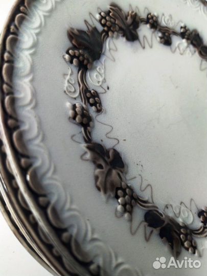 Тарелки фарфор Gefle Mullbar, 19 см, Швеция, 6 шт