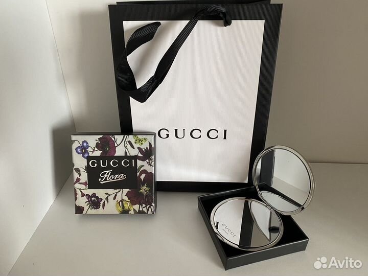 Зеркало gucci flora серебряное