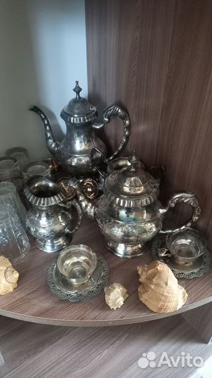 Кофейный сервиз Индия из мельхиора