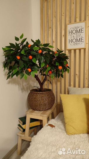 Кашпо из искусственного ротанга