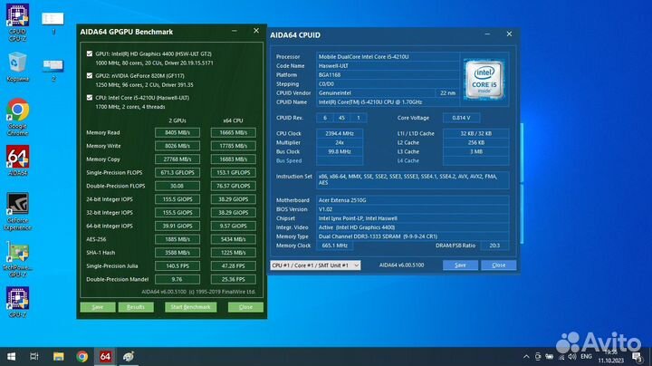 Ноутбук Core i5 4210U/820M с 1 Гб/6Gb /480 Gb