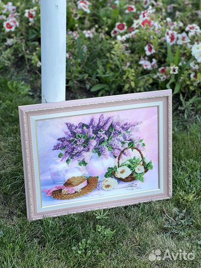 Картина вышитая чешским бисером